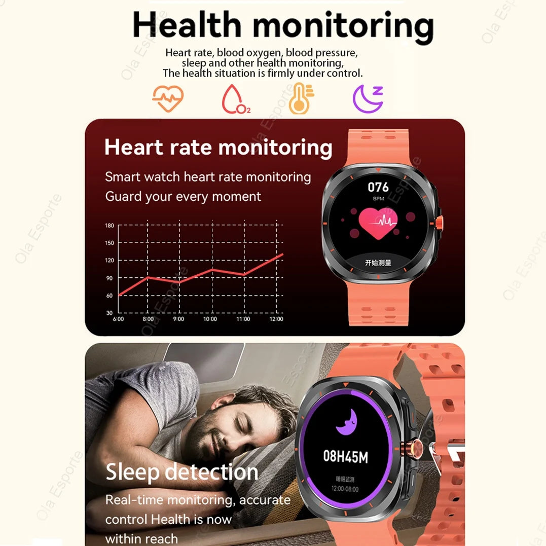 New GPS Watch 7 Ultra 49mm Smart Watch IP68 Waterproof Bluetooth Call Smartwatch for Men Women 1.52" Screen SpO2 Watches for Man