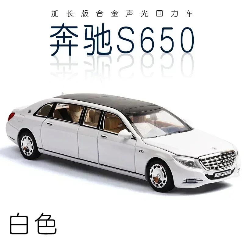 1:32 Mercedes-Benz Maybach S650 Alloy Car Model Children Toy Car Six-Door Extended Version Simulation Car Collection Gift A85