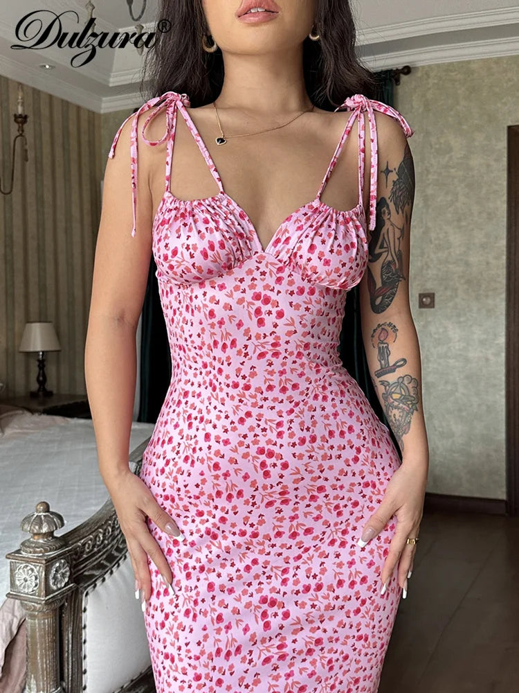 Dulzura Women Elegant Evening Streetwear Vacation Bodycon Long Dress 2024 Summer Clothes Wholesale Items For Business D248395G