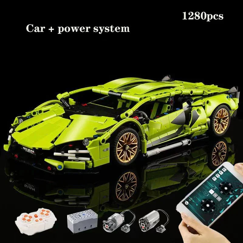 Technical Racing Sport Car 1:14 42115 Model Building Blocks City Mechanical Speed Vehicle Supercar Brick Toys Kid Adult Gift