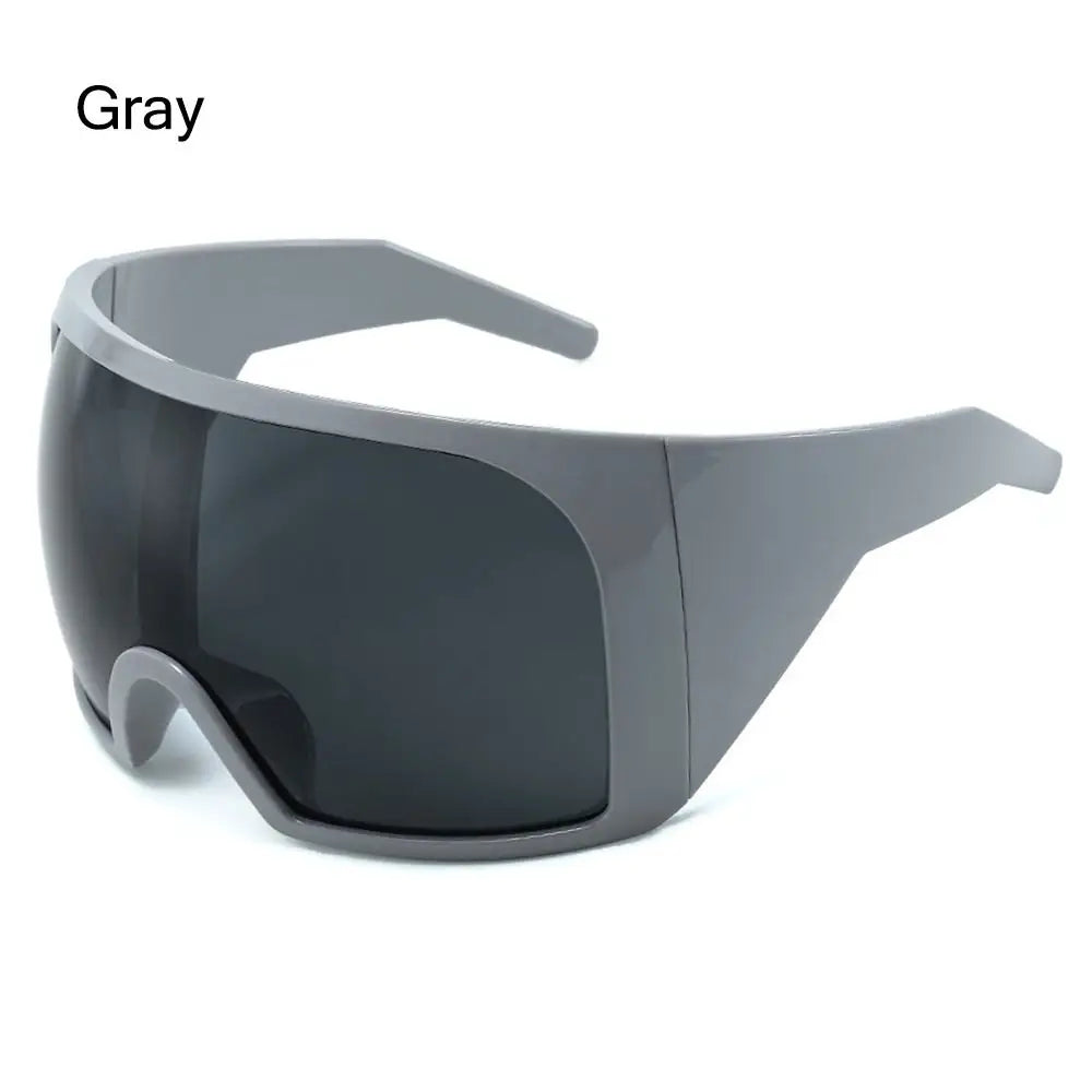 Oversized Punk One-piece Sunglasses Goggle New Women Men Luxury Sun Glasses Female Surround Shades 2000'S Eyewear