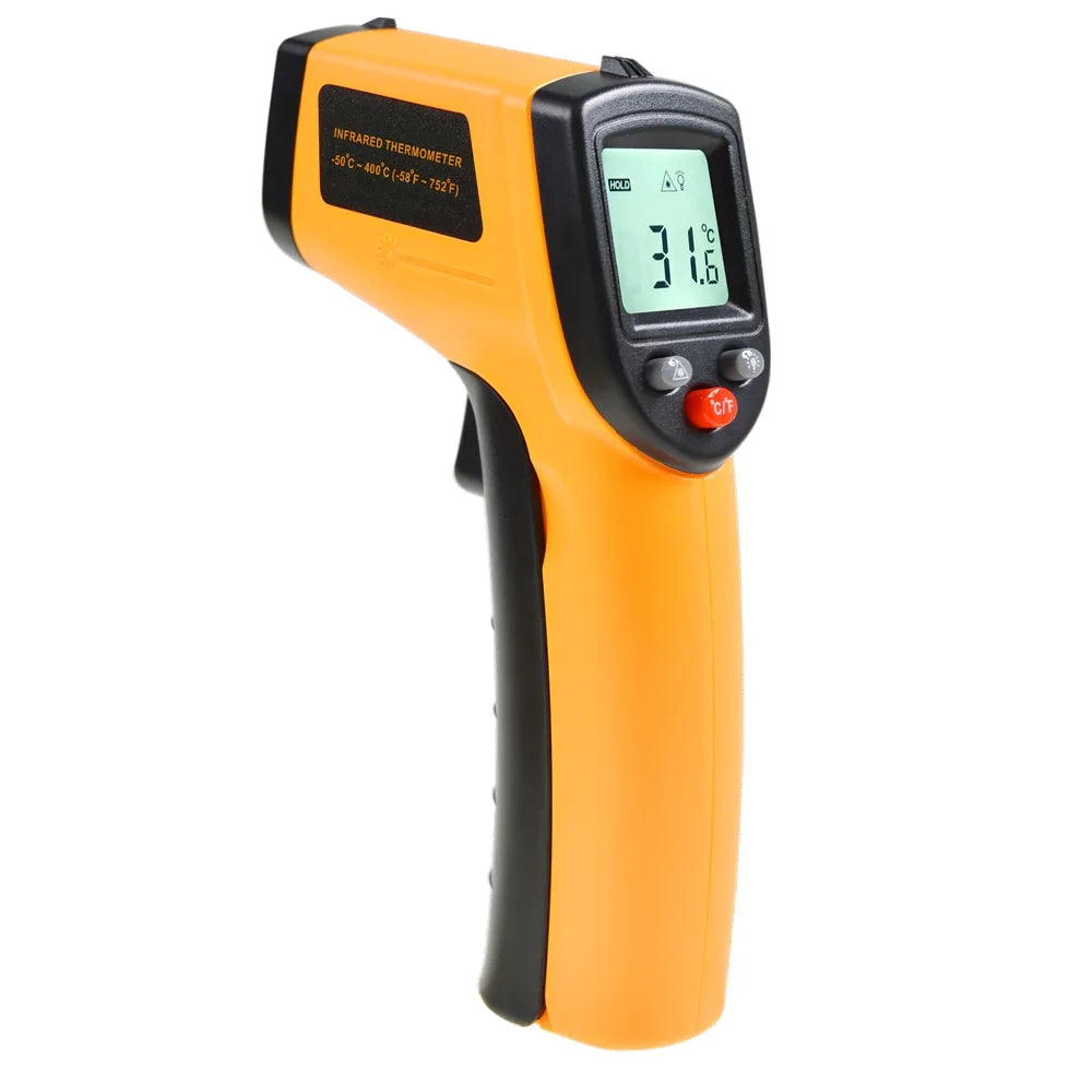 Infrared Thermometer, Portable Temperature Gun for Cooking, Pizza Oven, Grill & Engine - Laser Surface Temperature Reader