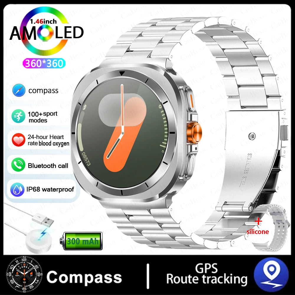 New Galaxy Watch 7 Ultra Smart Watch Men Health Monitoring Bluetooth Call 100+ Sports Mode IP68 Waterproof Smartwatch Women 2025