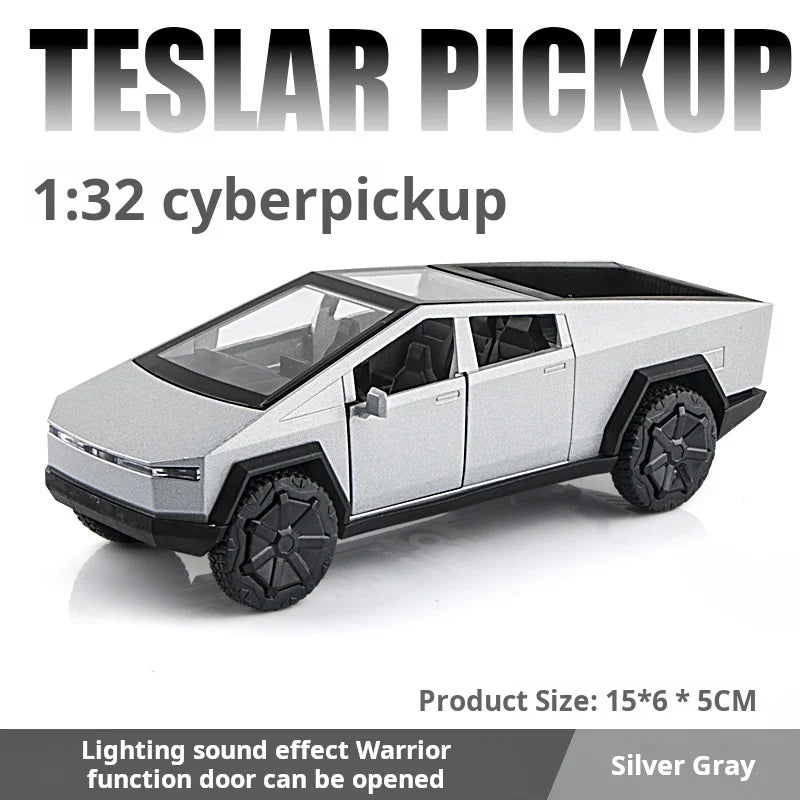 1:32 Cybertruck Pickup Alloy Car Model Diecasts Metal Toy Off-road Vehicles Car Model Simulation Collection Kids Gifts