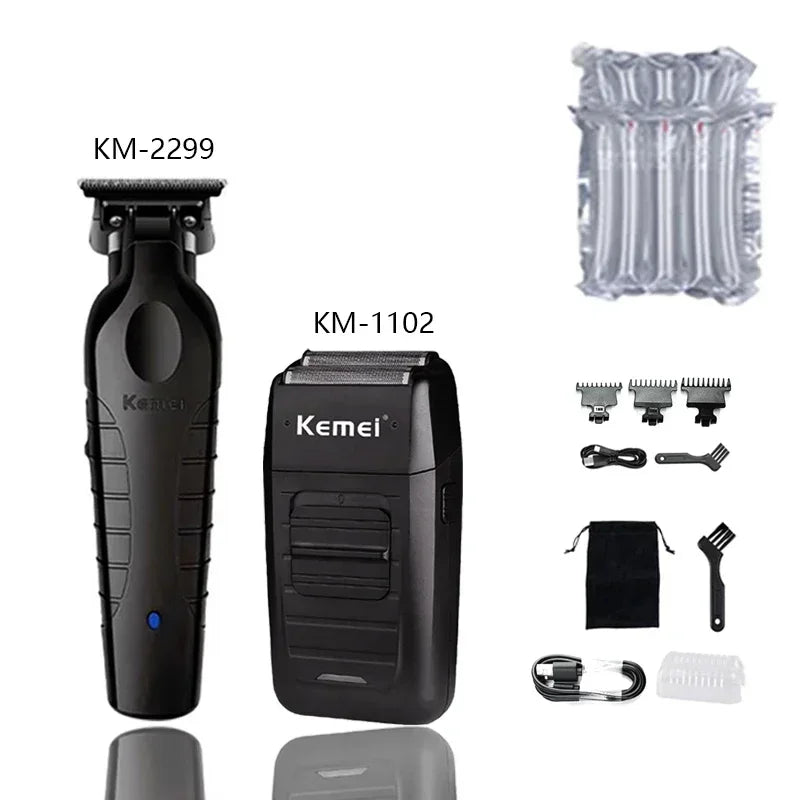 KM-2299 KM-1102 barber Hair Clipper Kit Men Electric Shaver Hair Trimmer Machine Professional Hair Cutting Machine