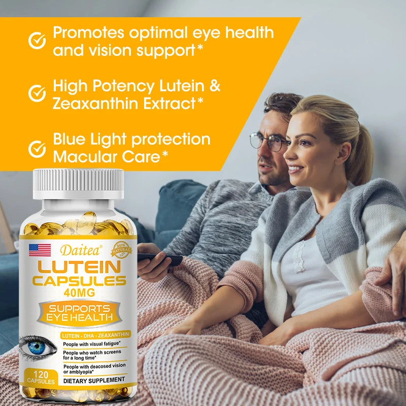 Lutein with Zeaxanthin Extract Helps Relieve Eye Strain and Maintain Healthy Vision Eye Support and Vision Vitamins Eye Health