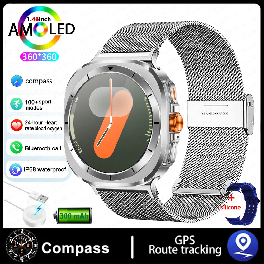 New Galaxy Watch 7 Ultra Smart Watch Men Health Monitoring Bluetooth Call 100+ Sports Mode IP68 Waterproof Smartwatch Women 2025