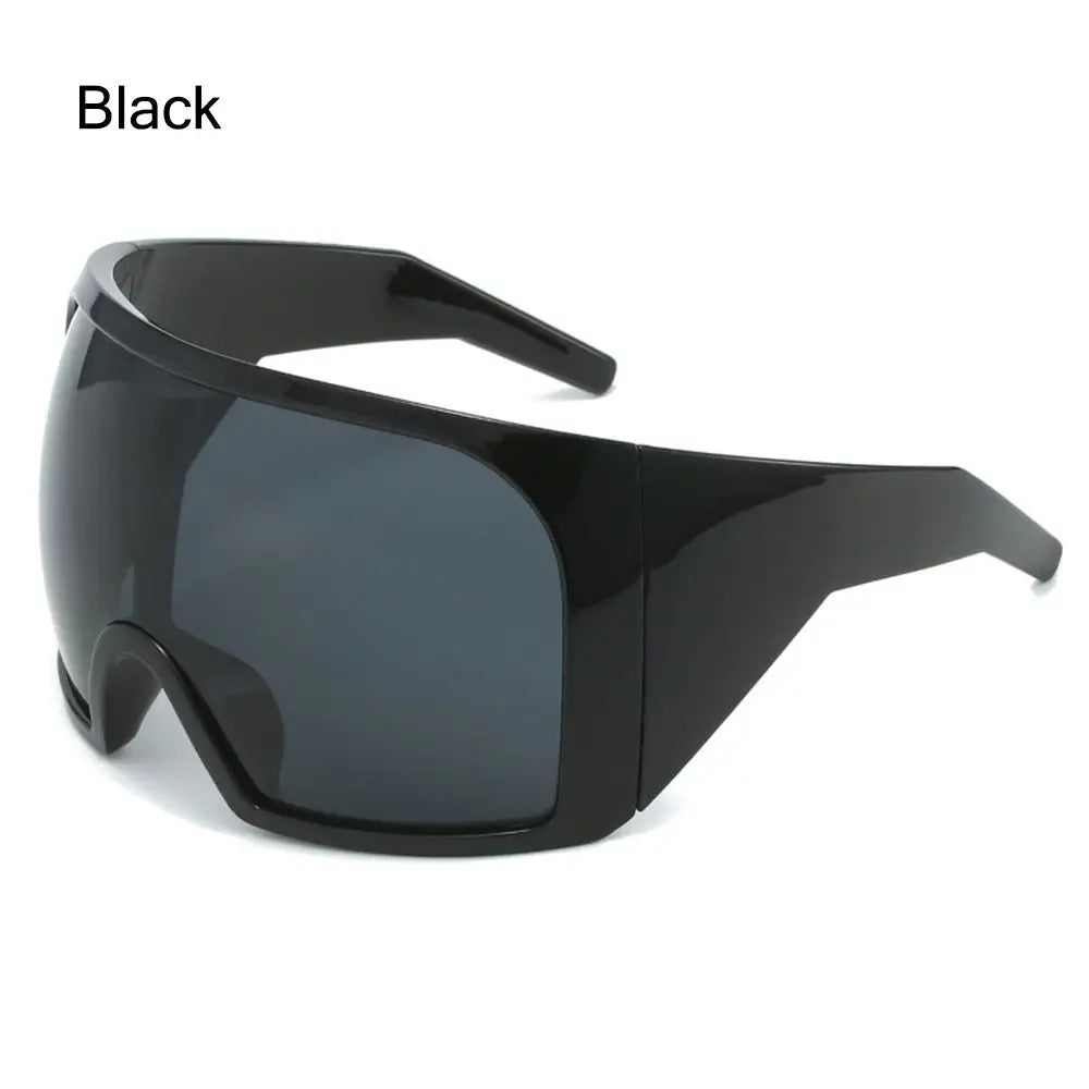 Oversized Punk One-piece Sunglasses Goggle New Women Men Luxury Sun Glasses Female Surround Shades 2000'S Eyewear