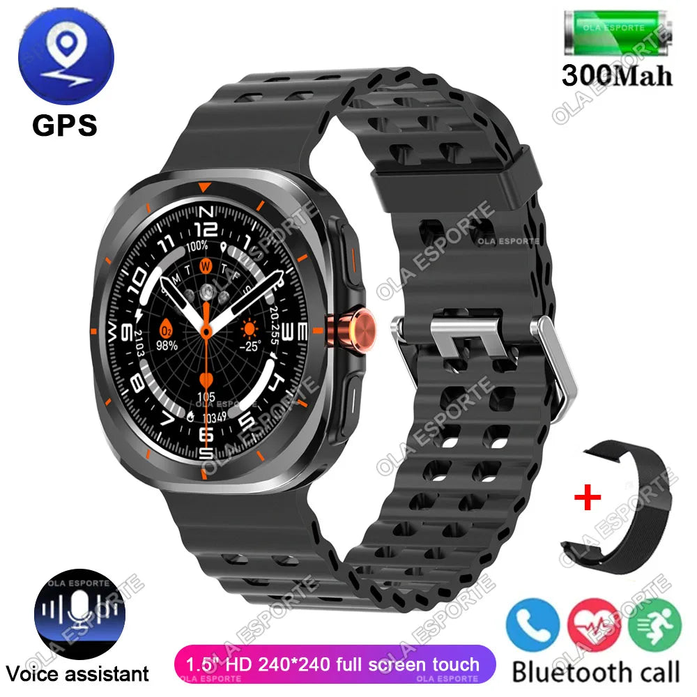 New GPS Watch 7 Ultra 49mm Smart Watch IP68 Waterproof Bluetooth Call Smartwatch for Men Women 1.52" Screen SpO2 Watches for Man