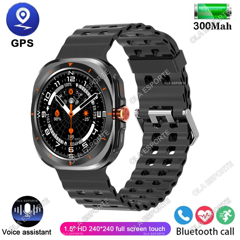 New GPS Watch 7 Ultra 49mm Smart Watch IP68 Waterproof Bluetooth Call Smartwatch for Men Women 1.52" Screen SpO2 Watches for Man