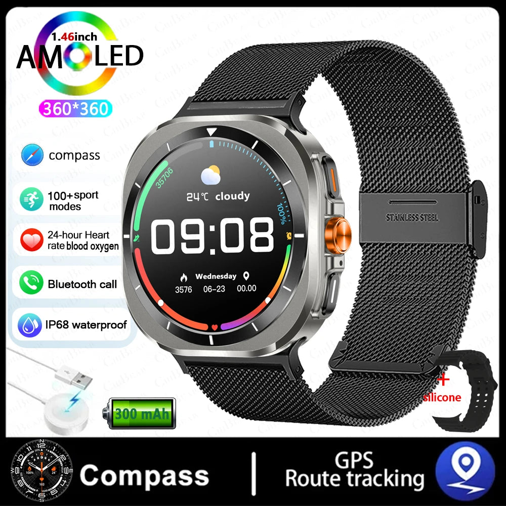 New Galaxy Watch 7 Ultra Smart Watch Men Health Monitoring Bluetooth Call 100+ Sports Mode IP68 Waterproof Smartwatch Women 2025
