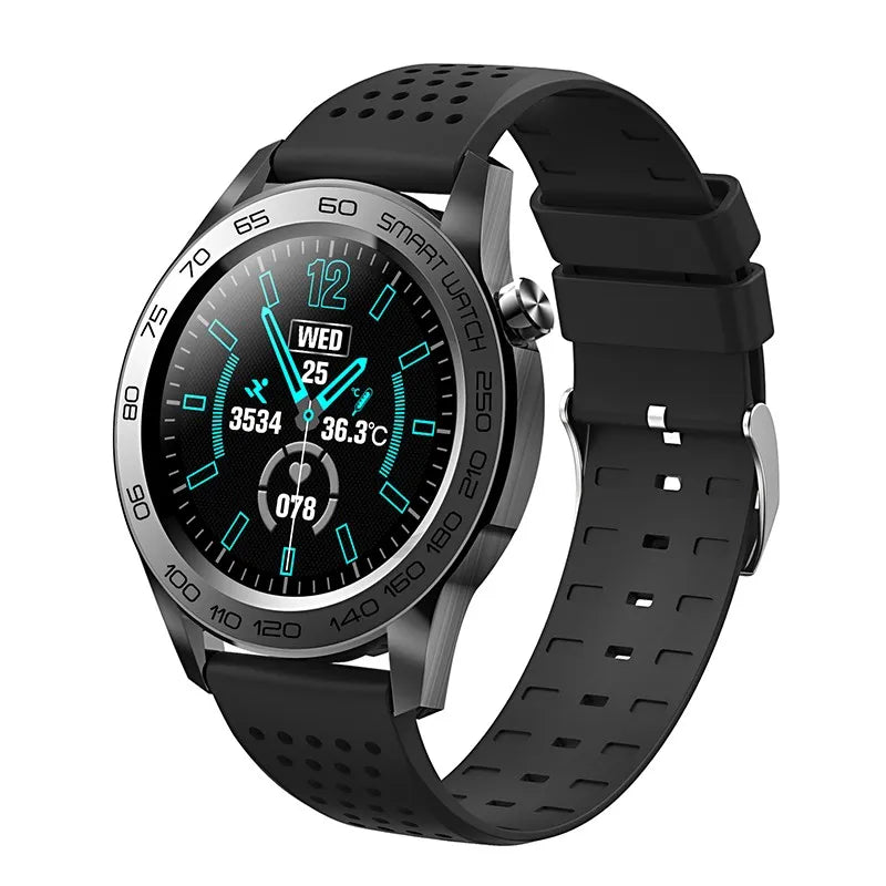 LIGE New Steel Band Men Smart Watch Full Touch Screen Body Temperature Activity Sport Clocks Fitness Men Waterproof SmartWatches
