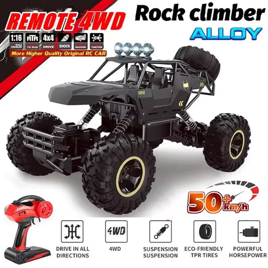 New 4WD RC Off-Road Car 1:12/1:16 Remote Control Car Electric RC Buggy Car With Led Light Radio 2.4G Truck Model Kids Toys Gifts