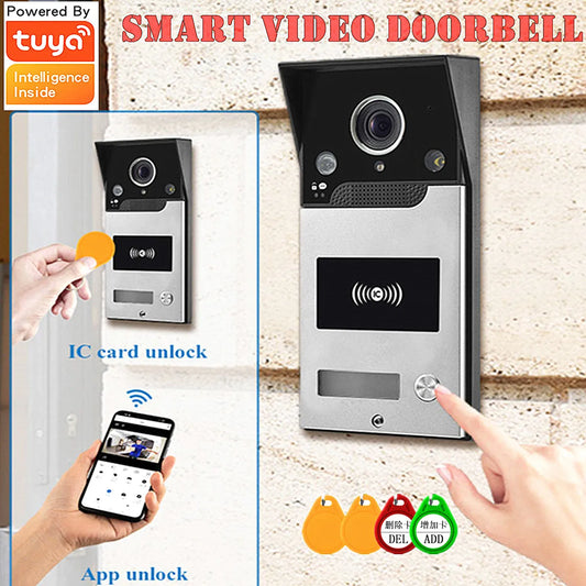 Tuya smart video doorbell wifi wireless door bell camera 1080P HD Video Intercom system outdoor doorbell RFID TF motion detect