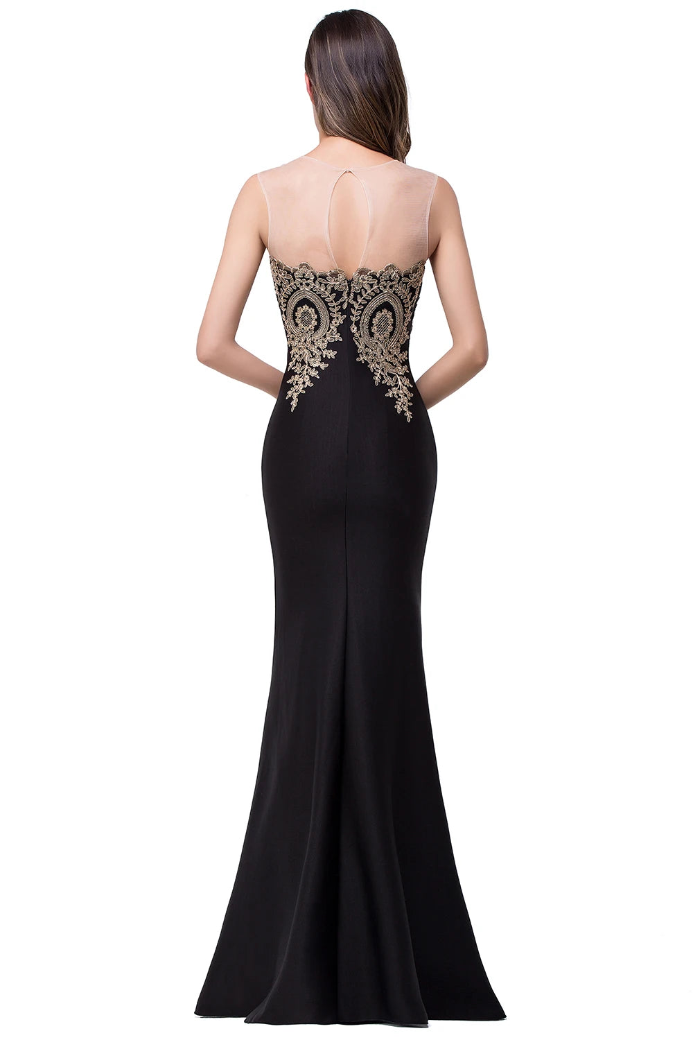 Mermaid Dresses For Prom Sweetheart Floor-Length Applique Sleeveless Zipper Up Formal Occasion Dresses Evening Dress Party Dress