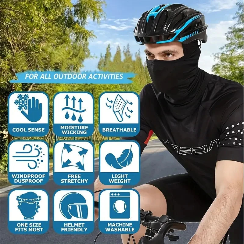 360 Degree Lightweight Cooling Hood Sun Protection Shroud Mask,  for Outdoor Activities, Fishing, Surfing, Swimming,