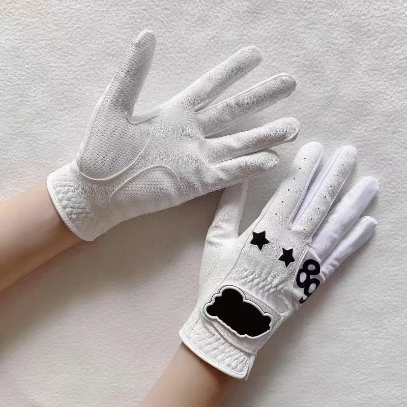 Golf Gloves Women 's Premium PU Non-slip and Wear Resistant Comfortable Golf gloves for Ladies