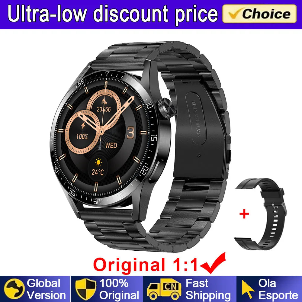 GT5 PRO Smart Watch Men Watch 5 Pro AMOLED HD Screen Bluetooth Call GPS Tracker NFC Heart Rate Waterproof SmartWatches 2024 New