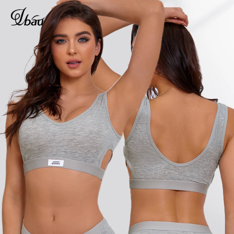 Ubau Sexy Bra Women Seamless Underwear Tops Hollow Sports Bras Breathable Push Up Lingerie Underwear Female Fitness Bras