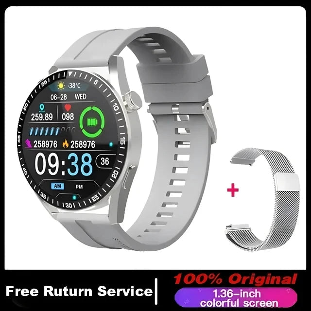 For HUAWEI Smart Watch Men 360*360 Screen Heart rate Music Player Bluetooth Call Waterproof Man Smartwatch For Android IOS 2024