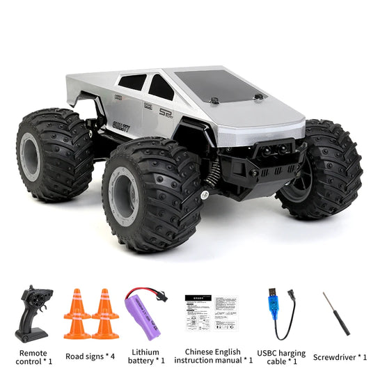 JJRC Q208 Rc Car Cybertruck Pickup Off-Road RC Vehicle Model Remote Control Car RC Racing Charging Truck Car Toy Gift for Kids
