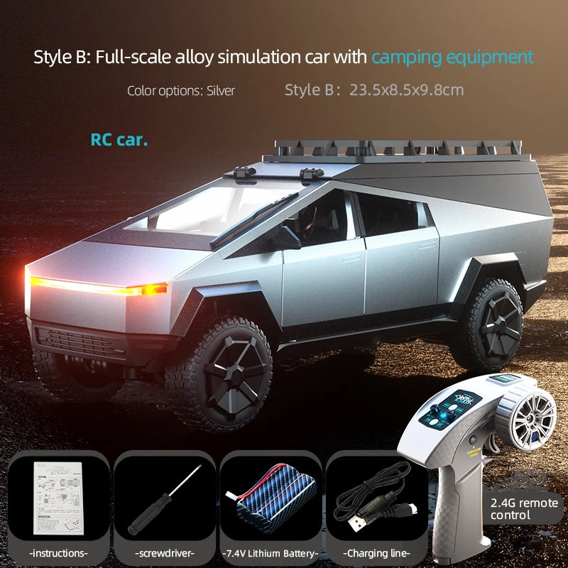 JJRC C8817 RC Car Alloy Rc Offroad Simulation Camping Equipment Pickup Truck Model Custom Kids Toys Boy Gifts