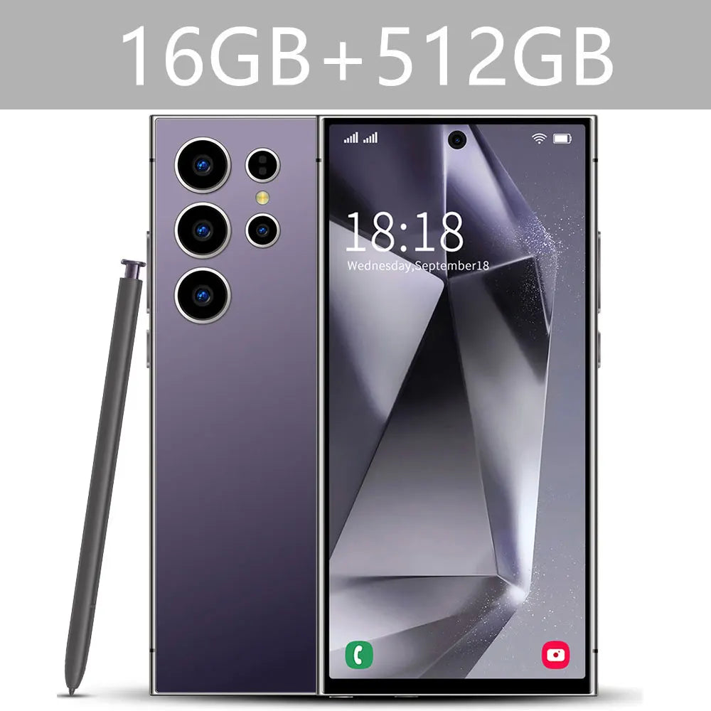 New S25 Ultra 7.3HD Original Global Version Mobile Phones 5G Smartphone Dual SIM Card Android 14 Cell Phone 7800mAh Cellphones