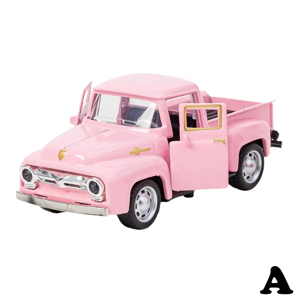 Classic Pickups Truck Car Model 1:32 Scale Pull Back Alloy Diecast & Toys Vehicle Christmas Collection Toy Car For Boys Children