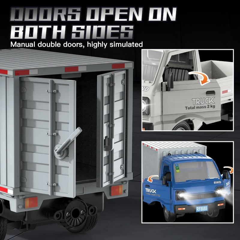 RC Truck 1:16 2.4GHZ RC Car Simulation Drift Climbing Truck With Spray and LED Lights RC Electric Truck Model Boy's Toys Gifts
