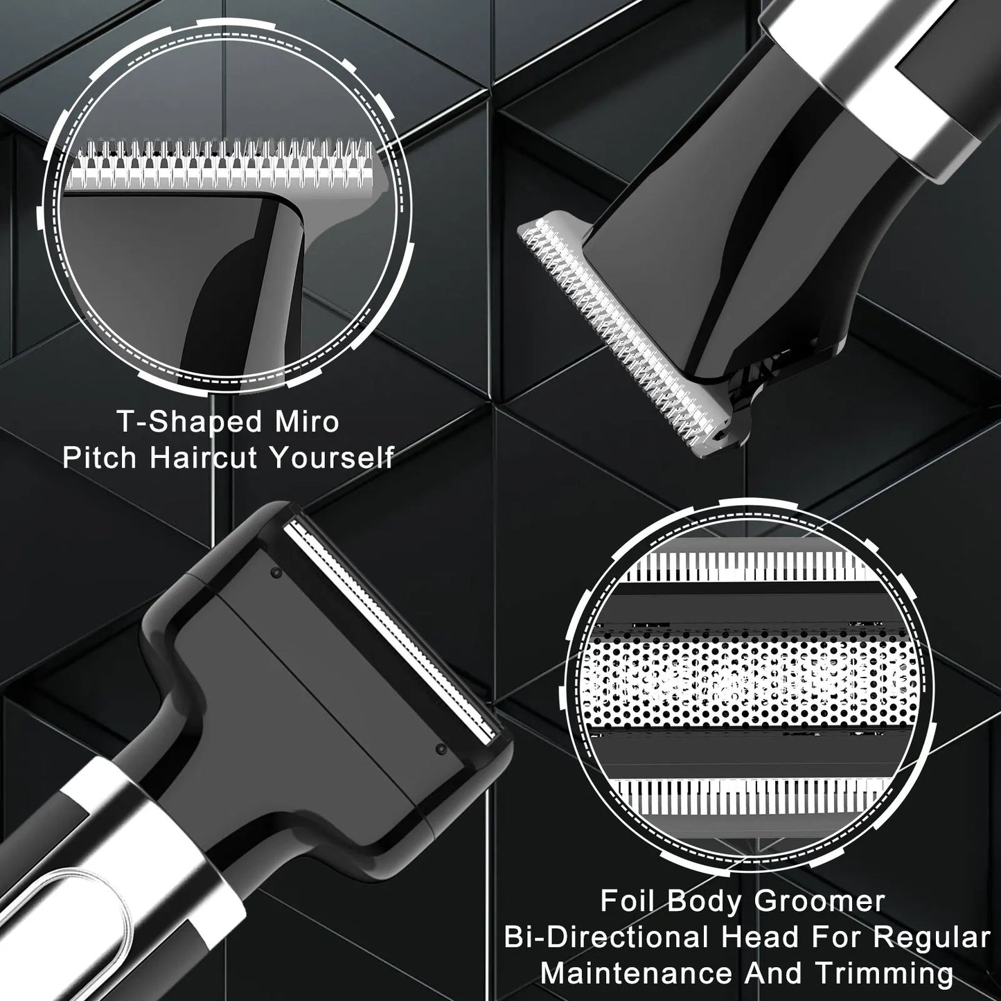 Surker 4-in-1 Shaver for Men Grooming Kit Multi-Function Washable Full Body Nose Wet/Dry Hair Trimmer for Home Use Razor