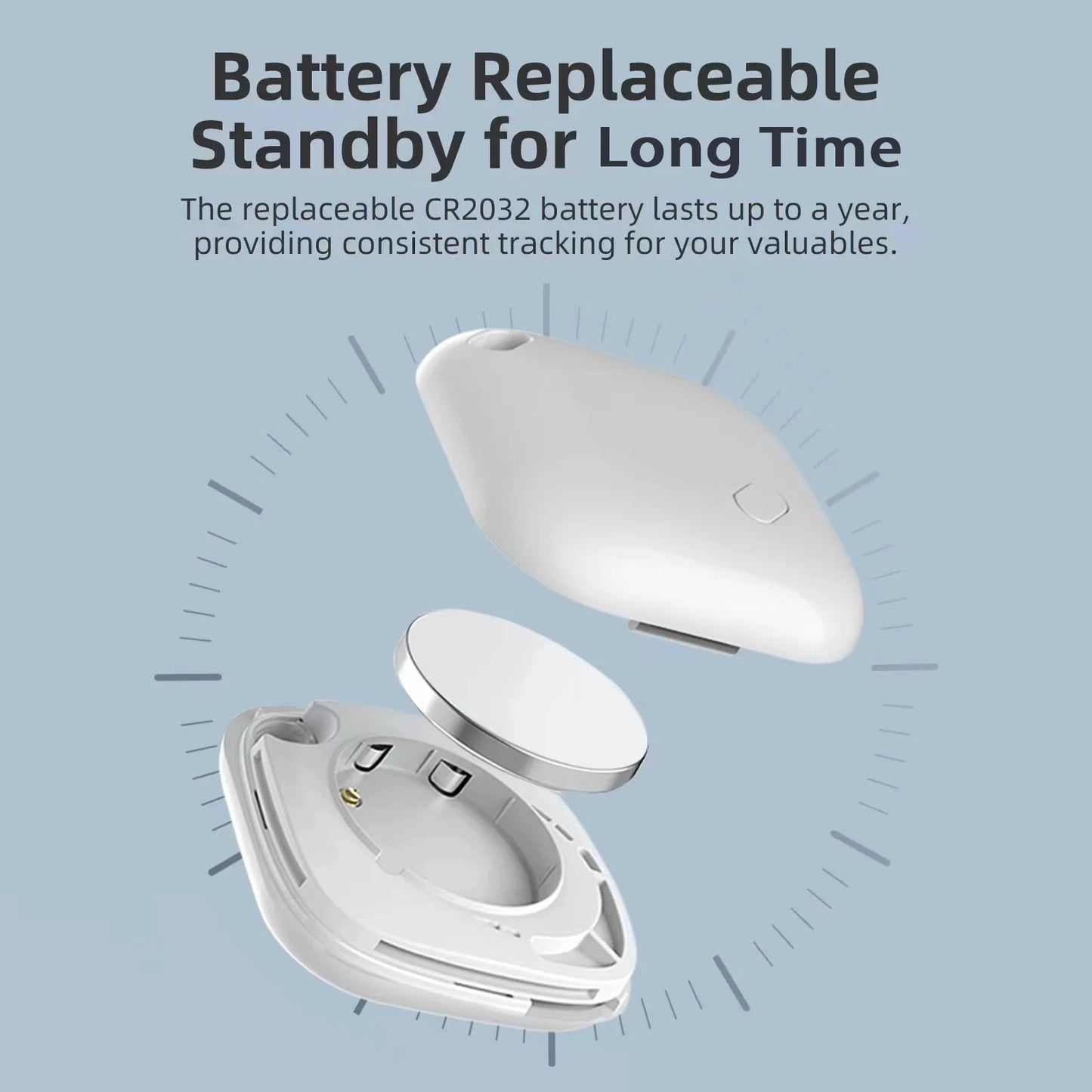 Mini GPS Tracker Smart Tag Compatible with iOS Find My APP Global Locator Anti-lost Finder for Car Pet Keys Wallet Suitcase iTag