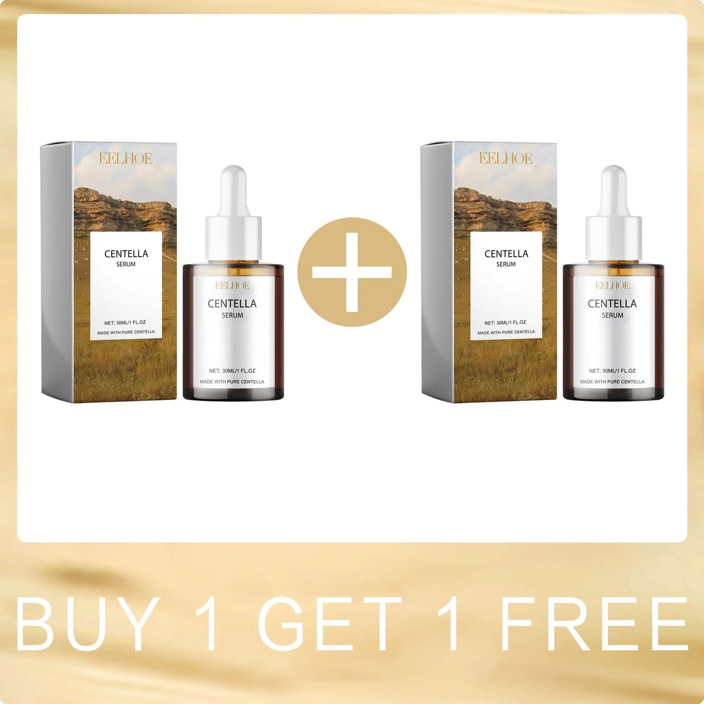 EELHOE Centella Moisturizing Facial Serum Vitamin E for Skin Firming Rejuvenation Face Lift Nourish Hyaluronic Acid Face Serum