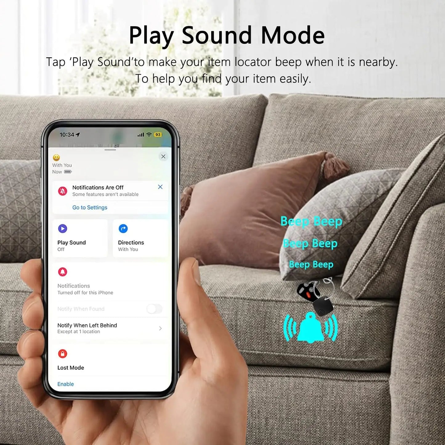 Mini Tracking Device GPS Tracker Works with Find My APP Anti Lose Reminder Device for Iphone Replacement Locator MFI Rated Key
