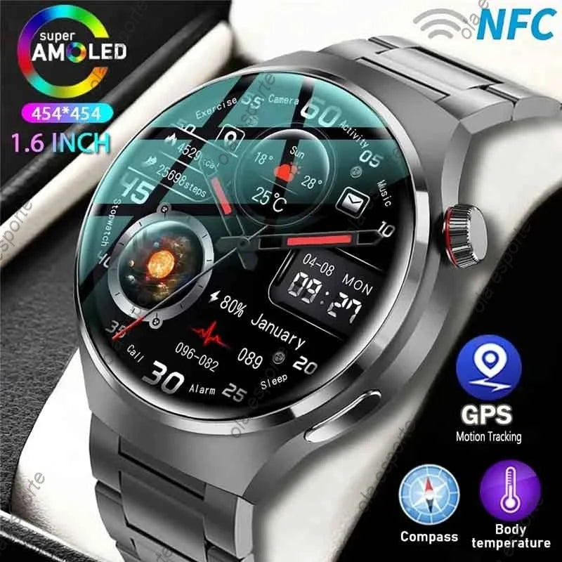 For HUAWEI Smart Watch Men 360*360 Screen Heart rate Music Player Bluetooth Call Waterproof Man Smartwatch For Android IOS 2024