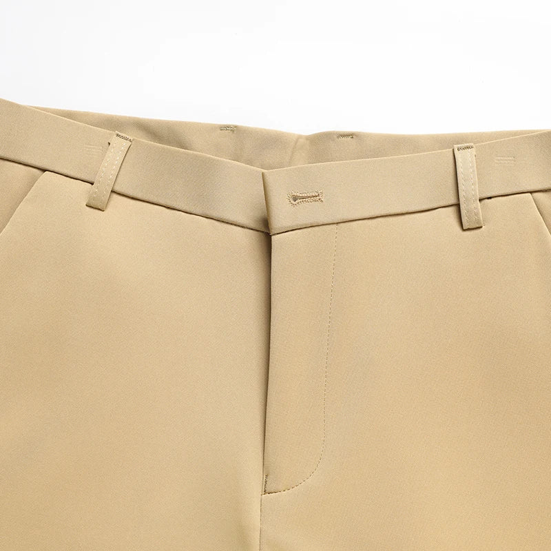 Summer Thin Male Casual Pants Quick Dry Formal Dress Pants Men Regular Fit Suit Pants Khaki Trousers M-3XL