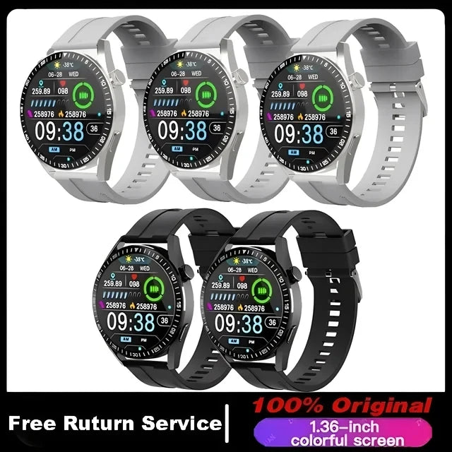 For HUAWEI Smart Watch Men 360*360 Screen Heart rate Music Player Bluetooth Call Waterproof Man Smartwatch For Android IOS 2024