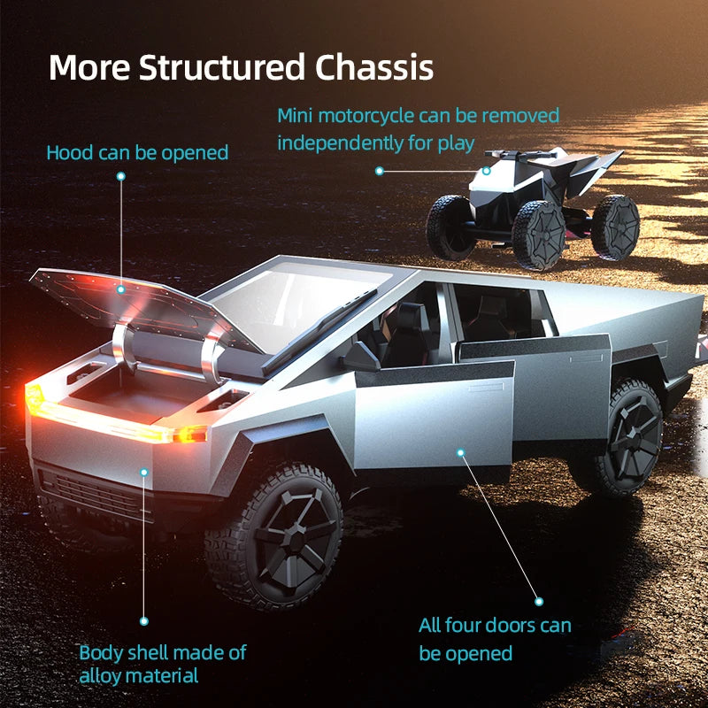 JJRC C8817 RC Car Alloy Rc Offroad Simulation Camping Equipment Pickup Truck Model Custom Kids Toys Boy Gifts