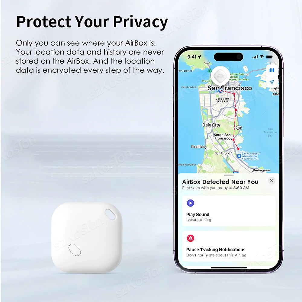 Mini GPS Tracker Smart Tag Compatible with iOS Find My APP Global Locator Anti-lost Finder for Car Pet Keys Wallet Suitcase iTag