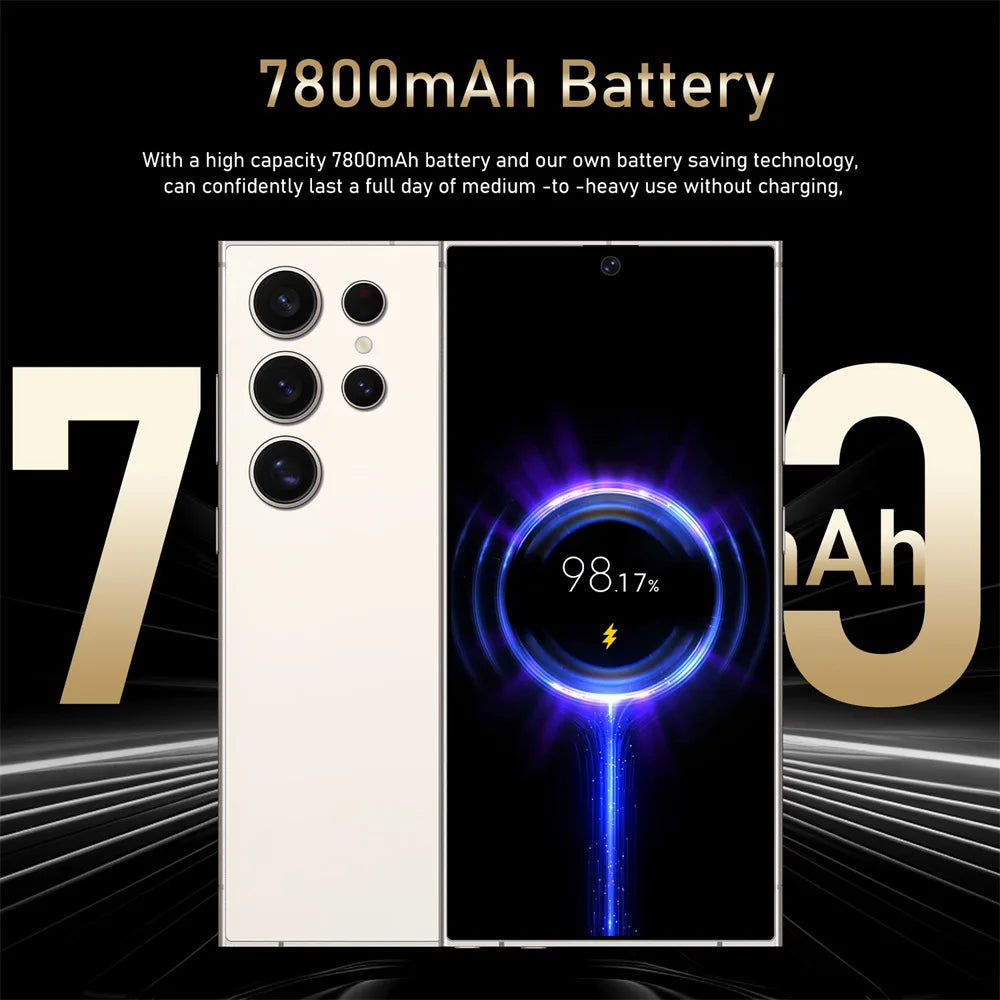 New S25 Ultra 7.3HD Original Global Version Mobile Phones 5G Smartphone Dual SIM Card Android 14 Cell Phone 7800mAh Cellphones