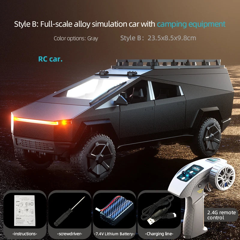 JJRC C8817 RC Car Alloy Rc Offroad Simulation Camping Equipment Pickup Truck Model Custom Kids Toys Boy Gifts