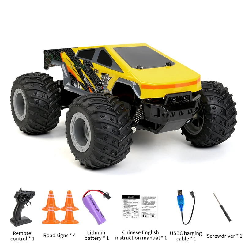 JJRC Q208 Rc Car Cybertruck Pickup Off-Road RC Vehicle Model Remote Control Car RC Racing Charging Truck Car Toy Gift for Kids