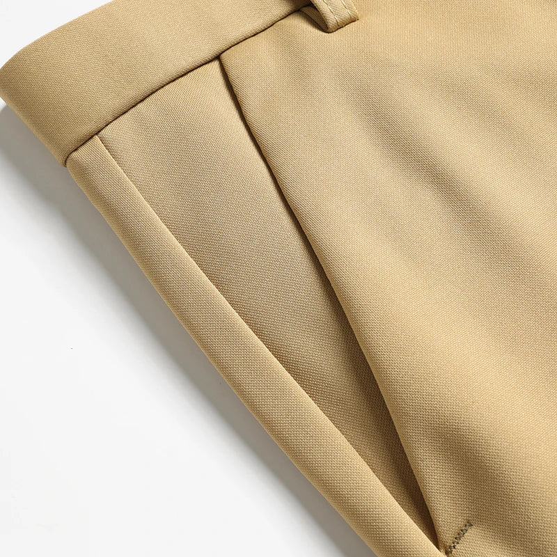 Summer Thin Male Casual Pants Quick Dry Formal Dress Pants Men Regular Fit Suit Pants Khaki Trousers M-3XL