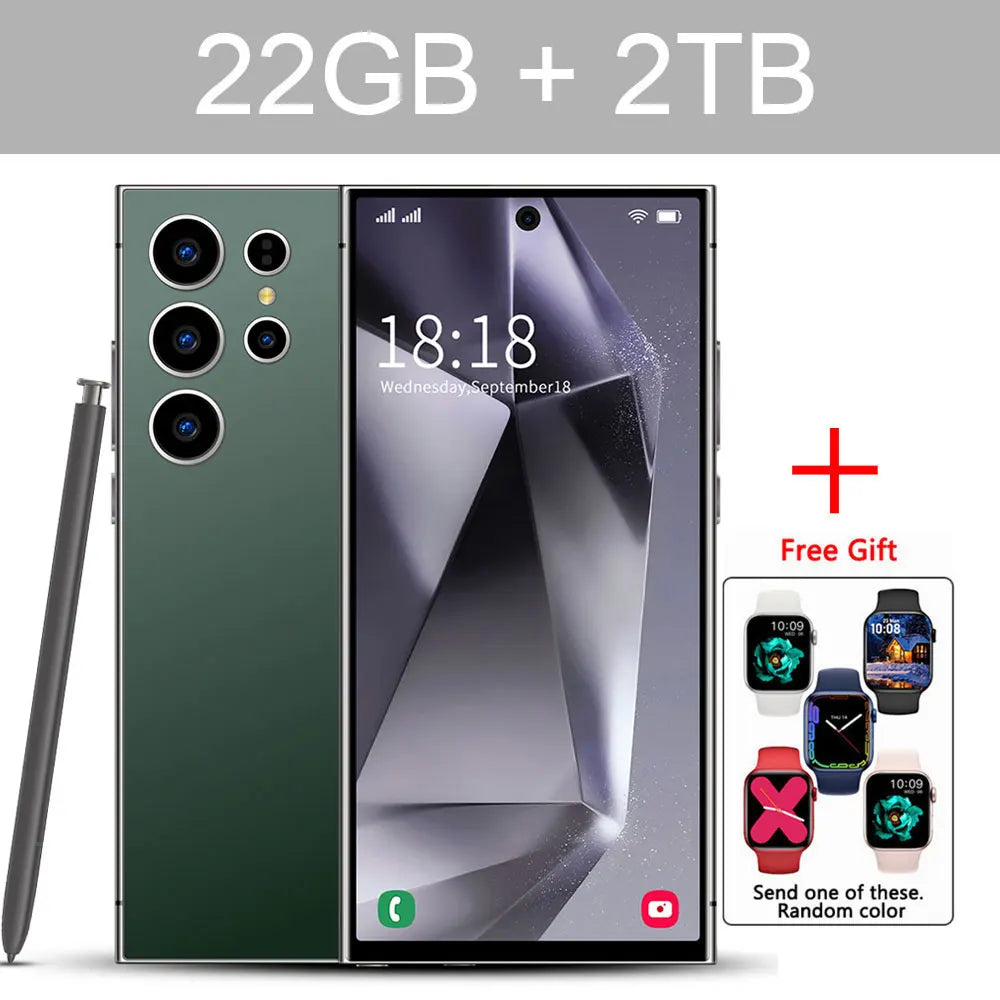 New S25 Ultra 7.3HD Original Global Version Mobile Phones 5G Smartphone Dual SIM Card Android 14 Cell Phone 7800mAh Cellphones