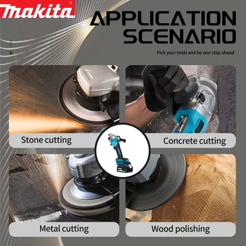 Makita new high-power charging angle grinder GA035G lithium electric grinding brushless large grinding machine cutting machine