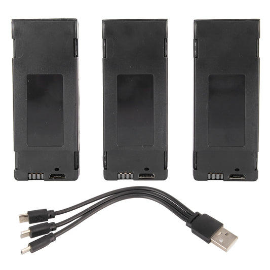 3PCS Drone Battery 2600MAH 3.7V Rechargeable Quadcopter Drone Lithium Battery for E88max E99max Drone Rechargeable Battery