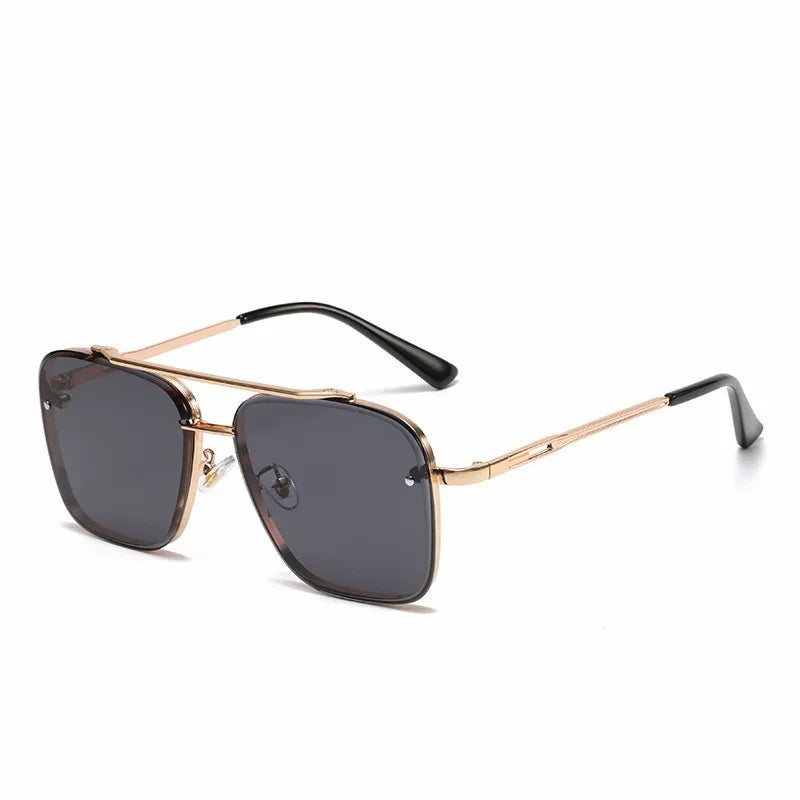 Square Sunglasses Men Metail Frame Glasses Resin Lens Male Sun Glasses Driving Travel Outdoor Eyewears Oculos De Sol UV400