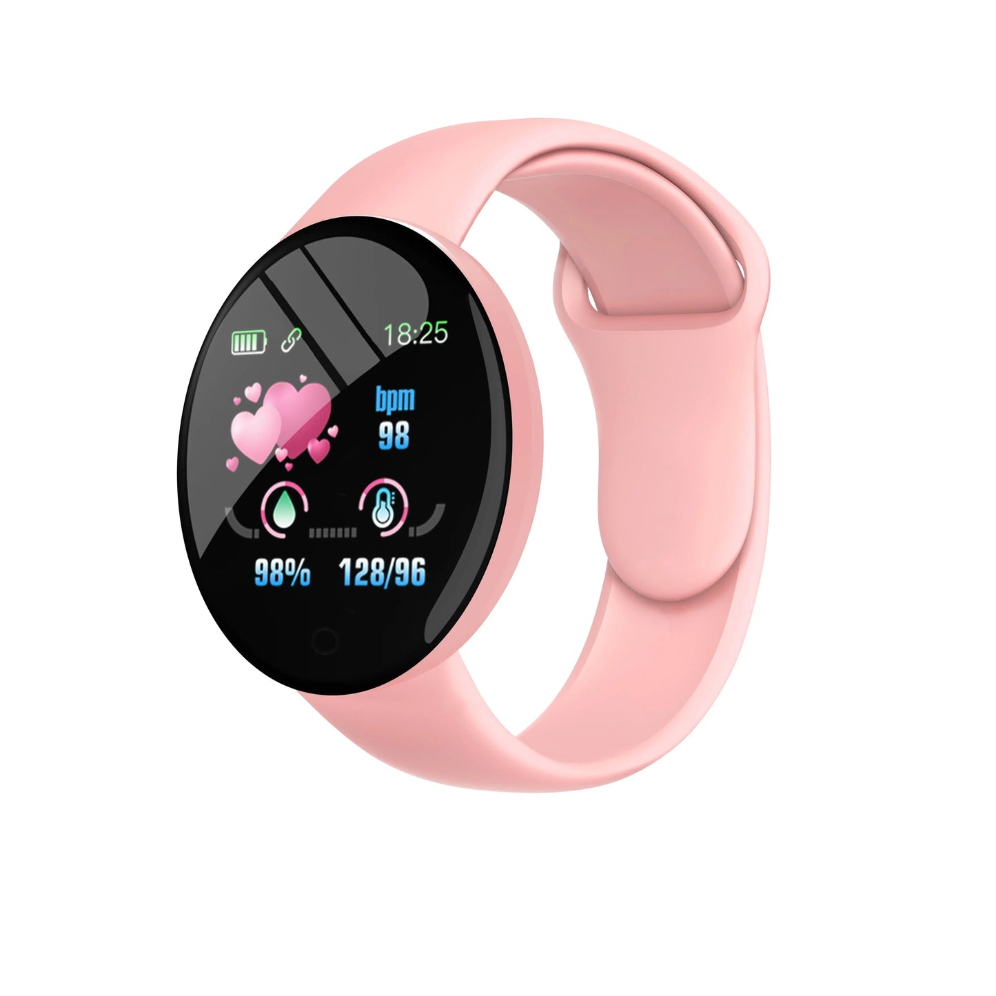 D18 Smartwatch Macaron Color Round Screen With Multiple Sports Modes Call Information Reminder Photo Taking Music Smart Bracelet