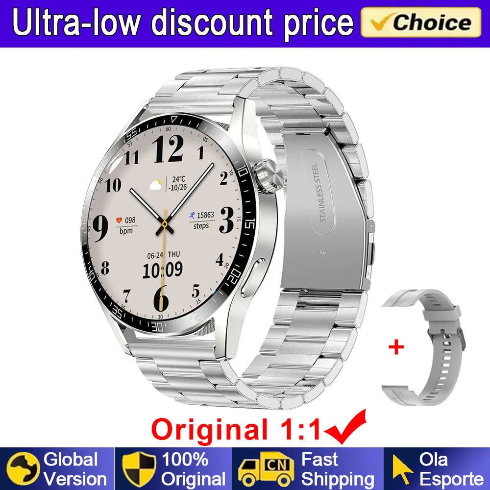 GT5 PRO Smart Watch Men Watch 5 Pro AMOLED HD Screen Bluetooth Call GPS Tracker NFC Heart Rate Waterproof SmartWatches 2024 New