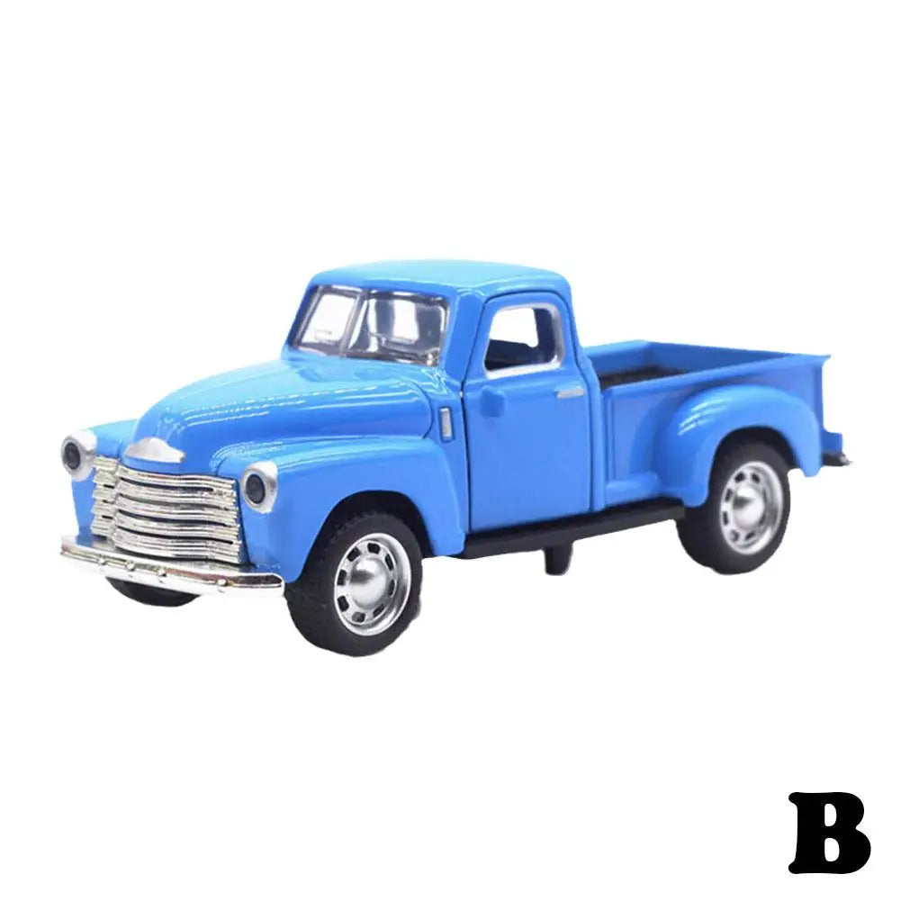 Classic Pickups Truck Car Model 1:32 Scale Pull Back Alloy Diecast & Toys Vehicle Christmas Collection Toy Car For Boys Children