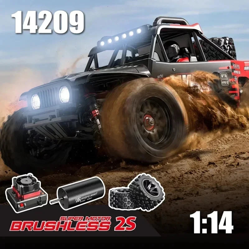 Hyper Go MJX 14209 14210 14301 14302 14303 1/14 4WD RC Car 75KM/H Brushless RC Racing Car Remote Control Cars Off-Road Truck Toy